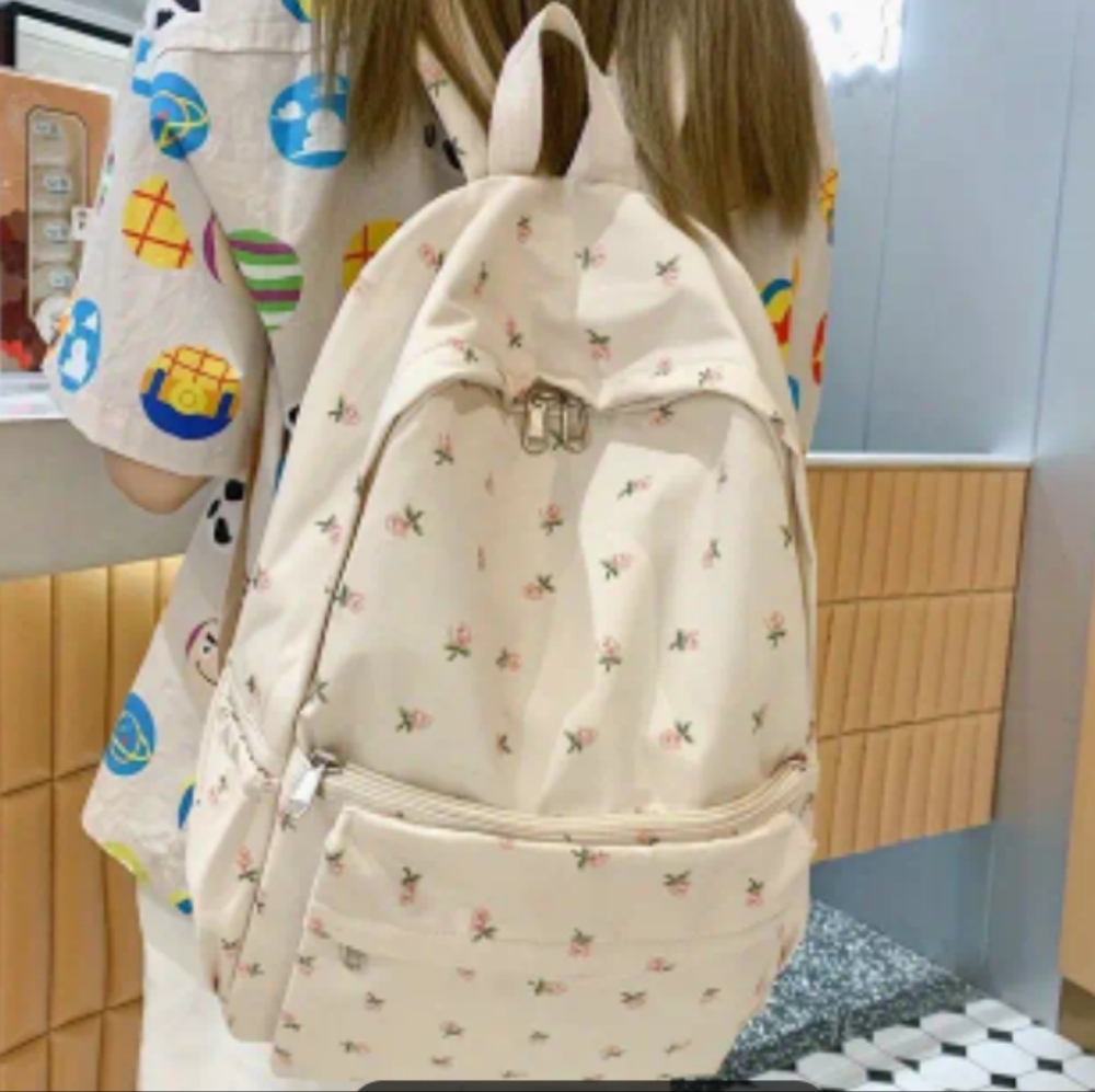 Pink Floral Print Backpack NWOT